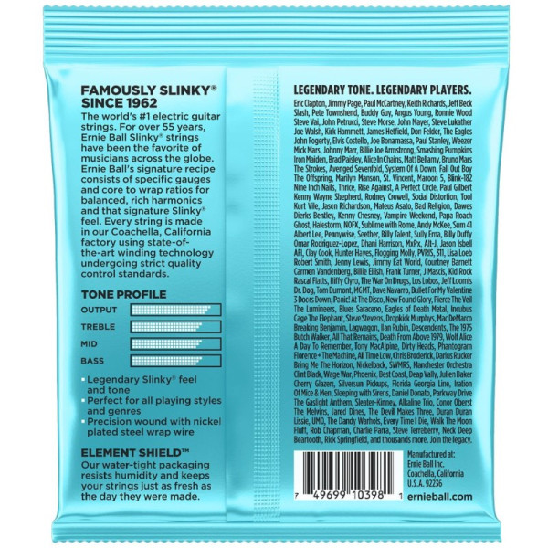 Струни Ernie Ball 2228 8.5-40 Mighty Slinky