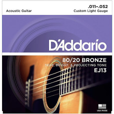 Струни DAddario EJ13 80/20 Bronze 11-52 Custom Light