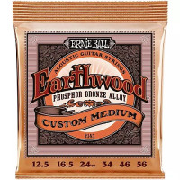 Струны Ernie Ball 2143 Earthwood Phosphor Bronze 12.5-56 Custom Medium