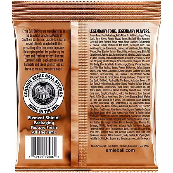 Струни Ernie Ball 2143 Earthwood Phosphor Bronze 12.5-56 Custom Medium
