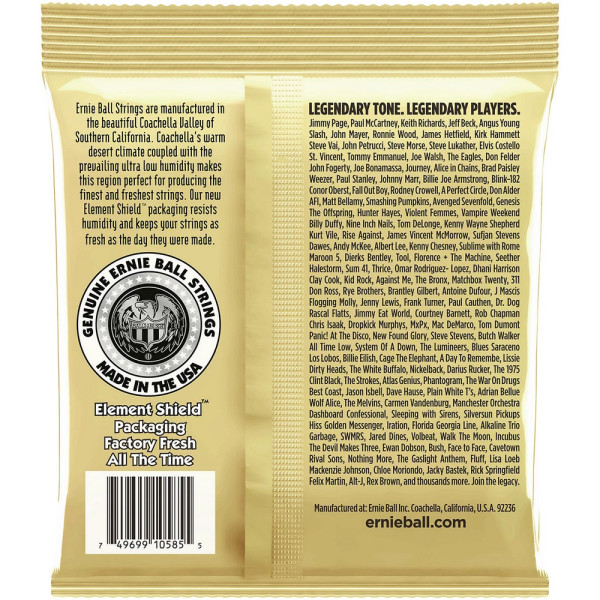Струны Ernie Ball 2007 Earthwood 80/20 Bronze 11.5-54 Custom Light