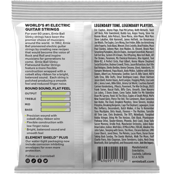 Струни Ernie Ball 2591 Cobalt Flatwound 10-46 Regular Slinky