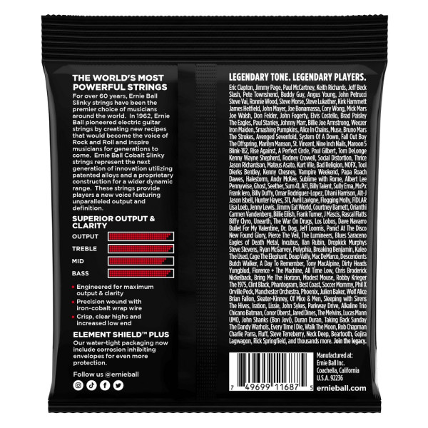 Струни Ernie Ball 2716 Cobalt 11-52 Burly Slinky