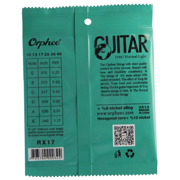Струни Orphee RX17 10-46 Normal Light