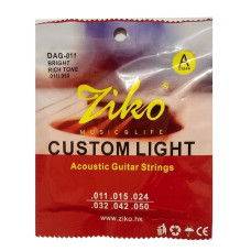Струни Ziko DAG-011 Copper 11-50 Custom Light