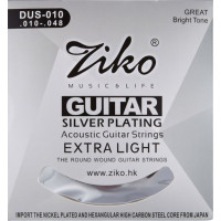 Струни Ziko DUS-010 Silver 10-48 Extra Light