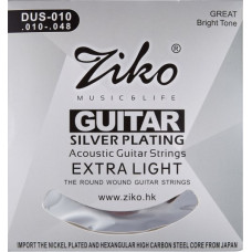 Струни Ziko DUS-010 Silver 10-48 Extra Light