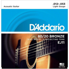 Струни DAddario EJ11 80/20 Bronze 12-53 Light