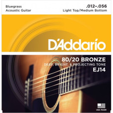 Струни DAddario EJ14 80/20 Bronze 12-56 Bluegrass Medium Light