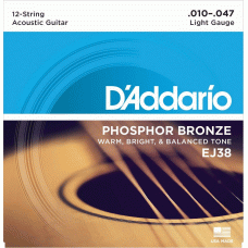 Струни DAddario EJ38 12-String Phosphor Bronze 10-47 Light
