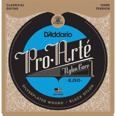Струни DAddario EJ50 Pro-Arte Black Nylon Hard Tension
