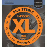 Струни DAddario EPS160-5 ProSteels 50-135 Medium 5-String