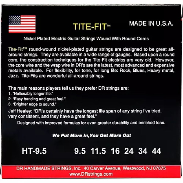 Струни DR HT-9.5 Tite-Fit 9.5-44 Half Tite