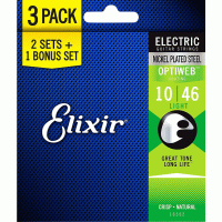 Струны Elixir 16552 OPTIWEB 10-46 Light Bonus pack (3 pack)