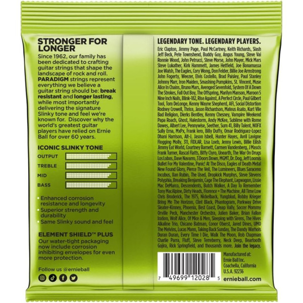 Струни Ernie Ball 2028 Paradigm 10-56 7-string Regular Slinky