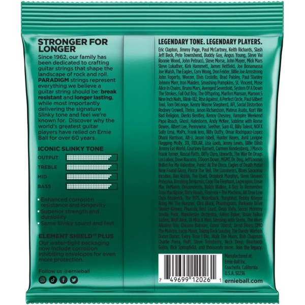 Струни Ernie Ball 2026 Paradigm 12-56 Not Even Slinky