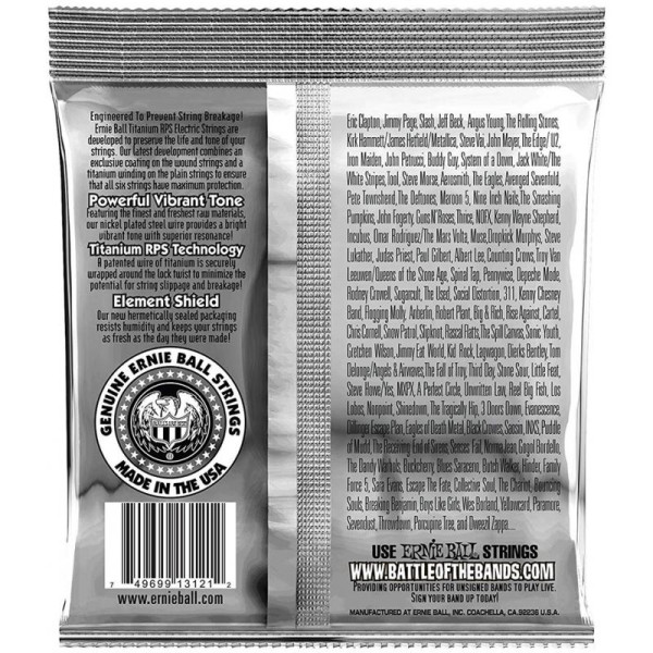 Струни Ernie Ball 3121 Coated Titanium RPS 10-46 Regular Slinky