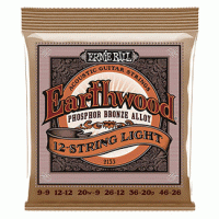 Струни Ernie Ball 2153 Earthwood Phosphor Bronze 9-46 12-string Light