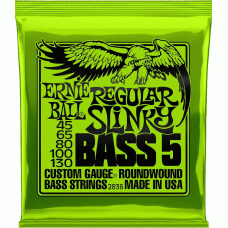 Струни Ernie Ball 2836 5-String Bass 45-130 Regular Slinky