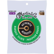 Струни Martin MA535S Marquis Silked Phosphor Bronze Authentic 11-52 Custom Light