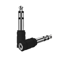 Перехідник з mini-jack 3.5mm на jack 6.35mm (пластик)
