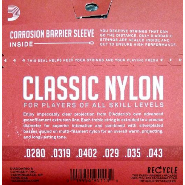 Струны DAddario EJ27N Student Nylon Normal Tension