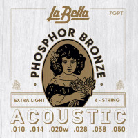 Струны La Bella 7GPT Phosphor Bronze Acoustic 10-50 Extra Light