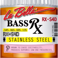 La Bella RX-S4D Rx Stainless Steel 45-105 4-String Bass