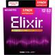 Струни Elixir 16569 Nanoweb Phosphor Bronze 12-53 Light Bonus pack (3 pack)