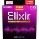 Струни Elixir 16568 Nanoweb Phosphor Bronze 11-52 Custom Light Bonus pack (3 pack)