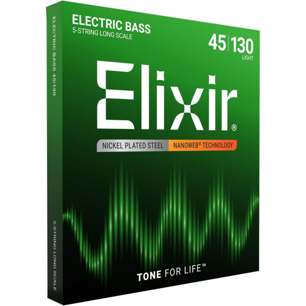 Струни Elixir 14202 Nanoweb Bass 45-130 5-string