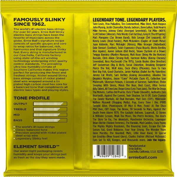 Струны Ernie Ball 2840 Bass 65-130 Beefy Slinky